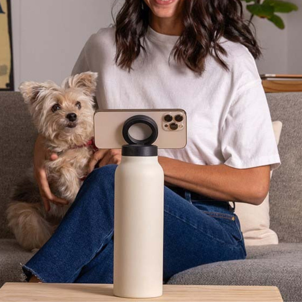 Magnetic Phone Holder Insulated Water Bottle