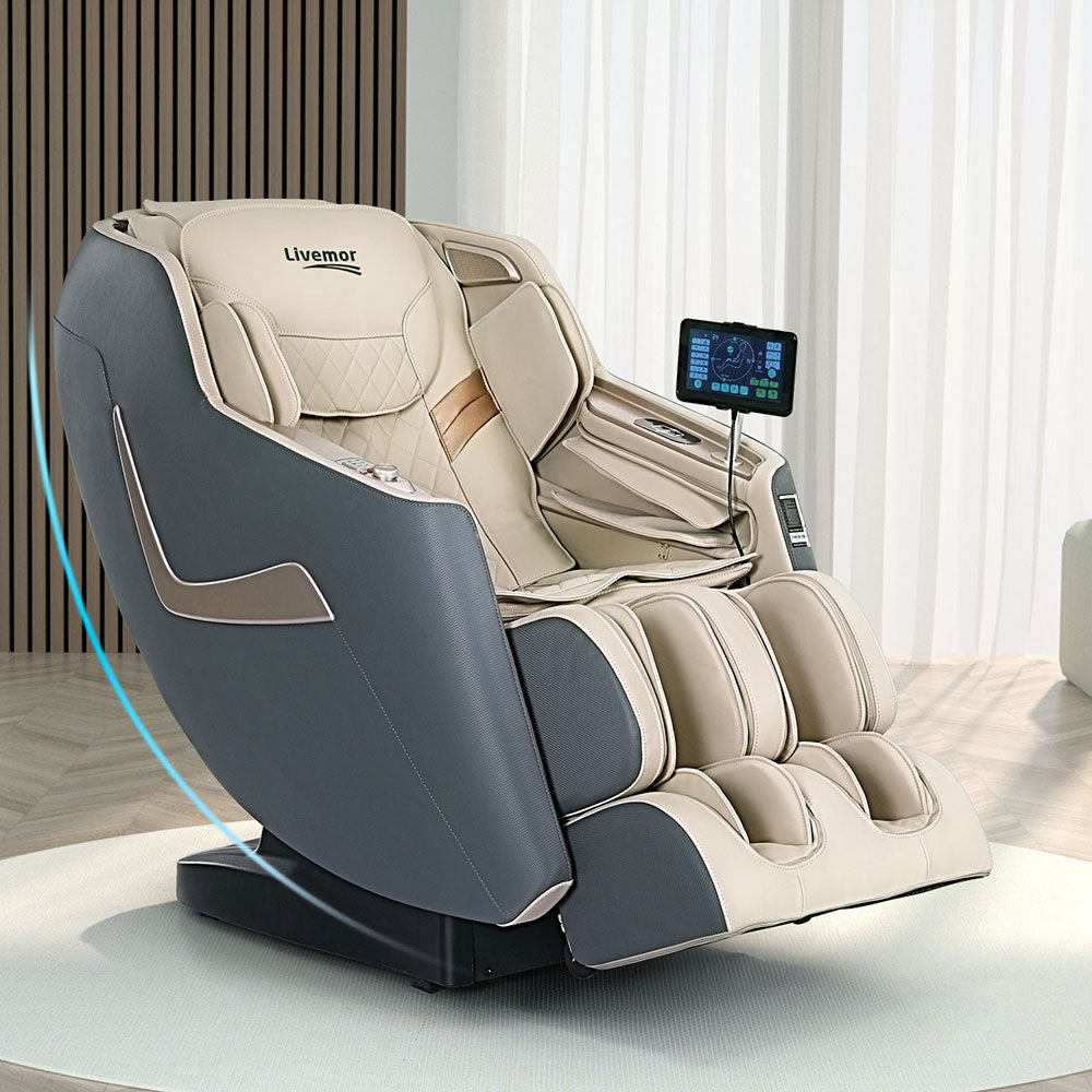 Livemor Massage Chair Electric Recliner Home Massager 3D Opal-0